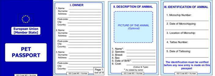 Paszport dla zwierzęcia domowego i mikroczip