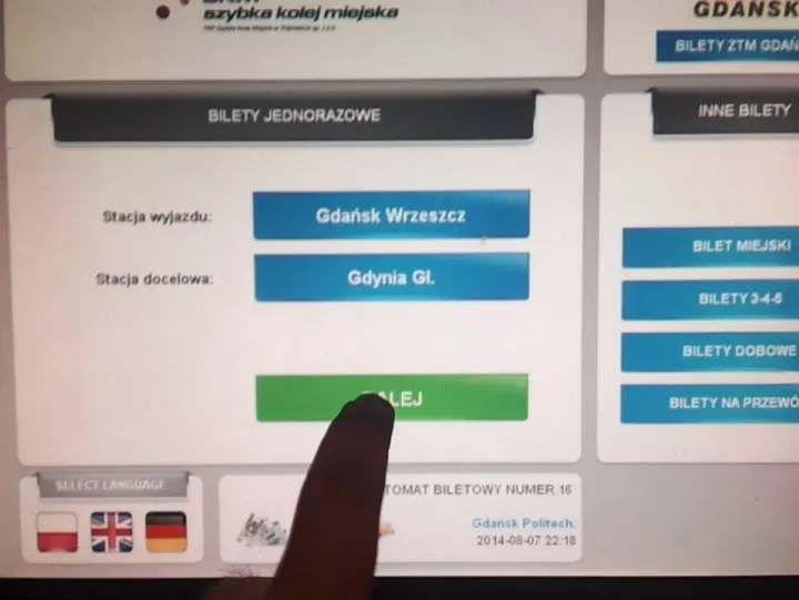 biletomat SKM Tr&oacute;jmiasto aplikacja mobilna bilet