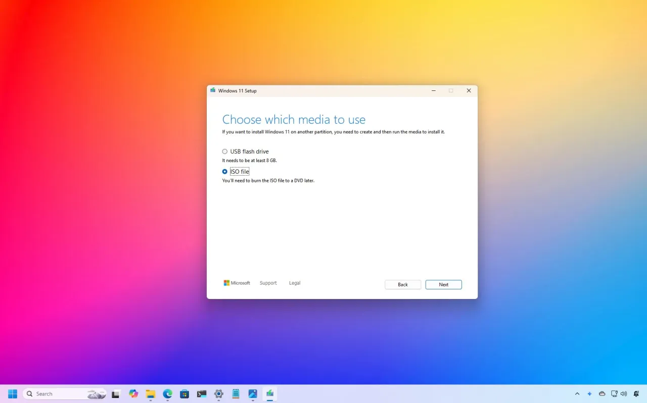 Media Creation Tool Windows 10 Windows 11 screenshot
