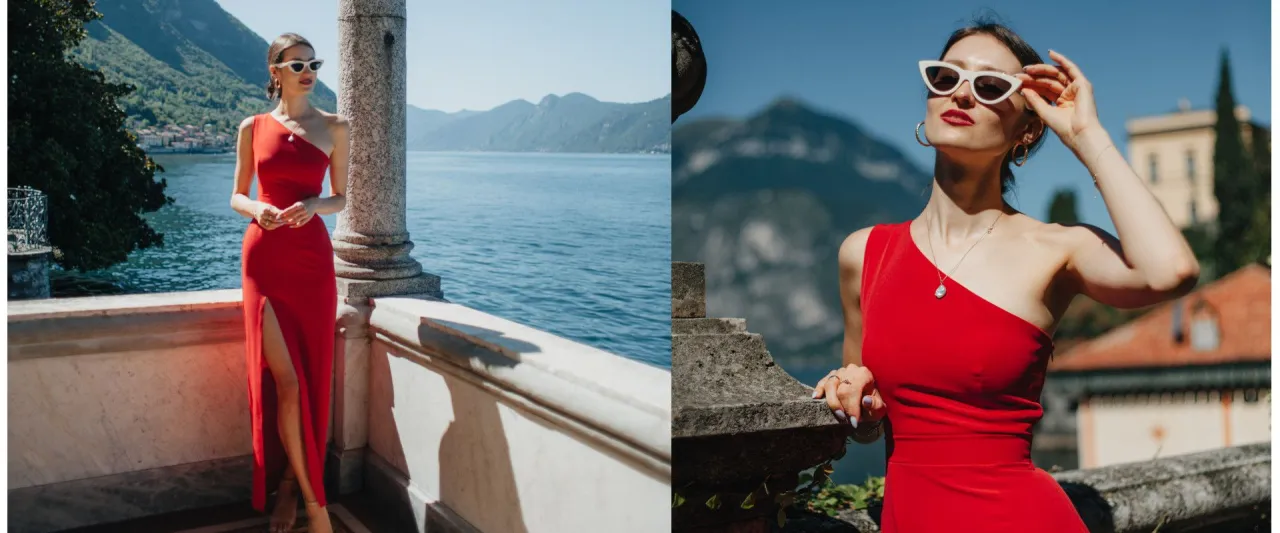 kobieta w czerwonej sukience na weselu przesądy