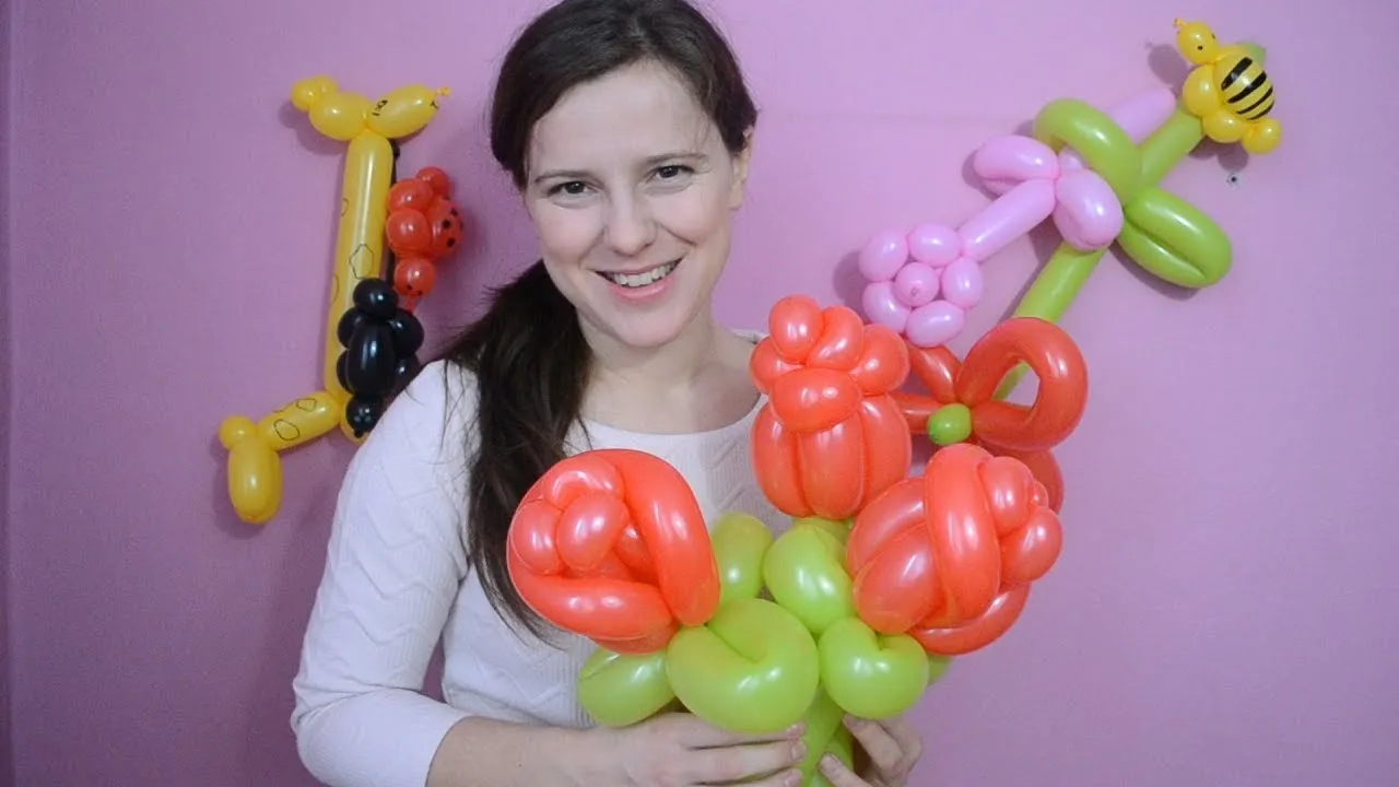 Róża z balonów instrukcja