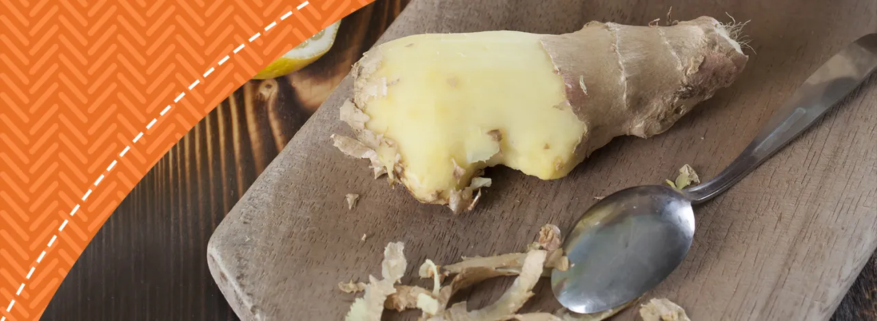 jak obierać imbir łyżeczką