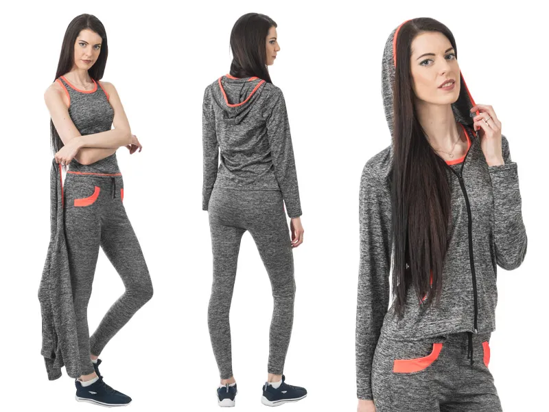 wygodny strój sportowy kobieta legginsy koszulka