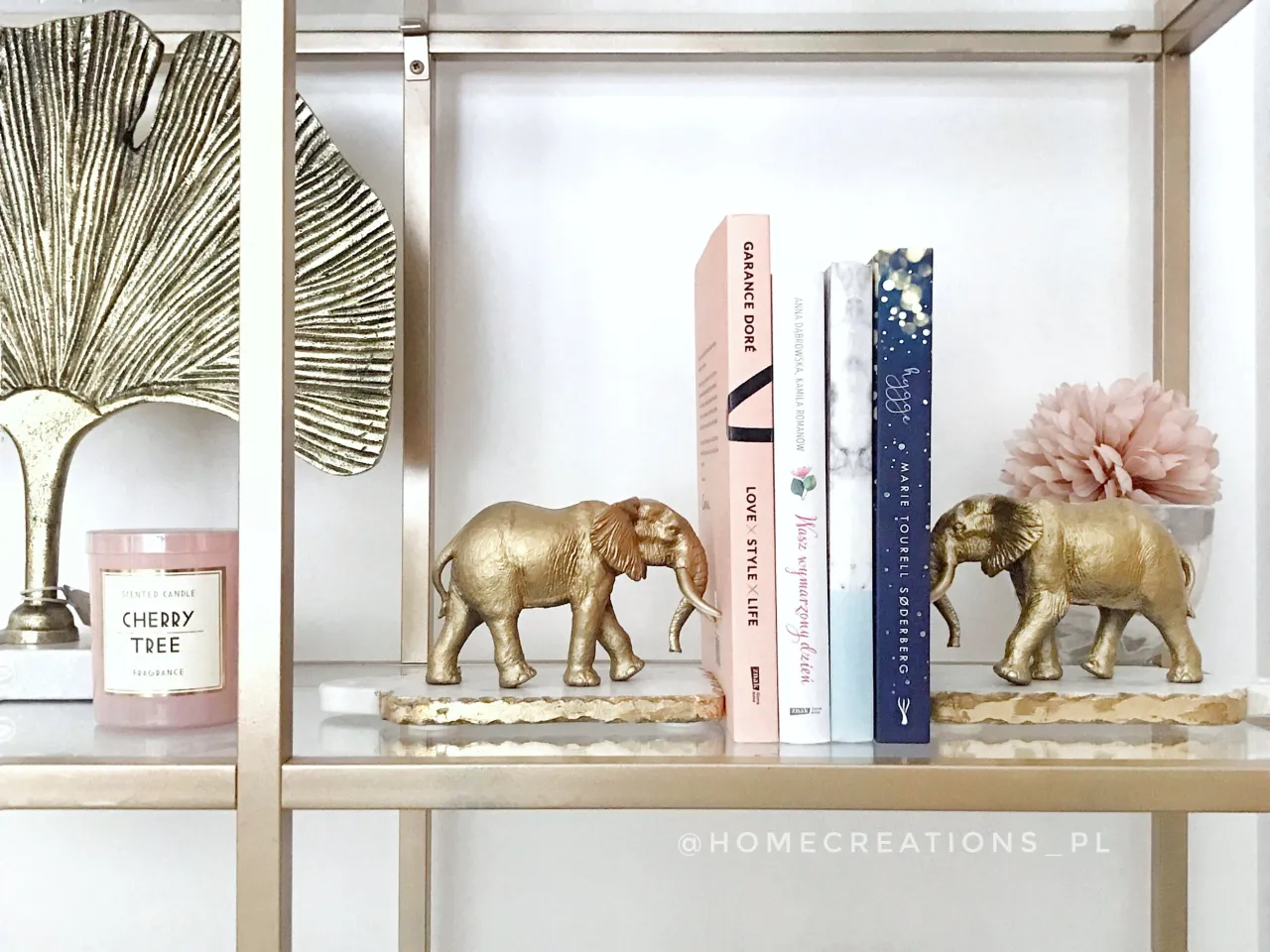 DIY podpórki figurki złote