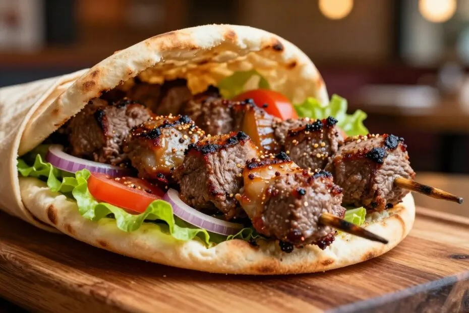 por&oacute;wnanie mięsa kebab kurczak wołowina