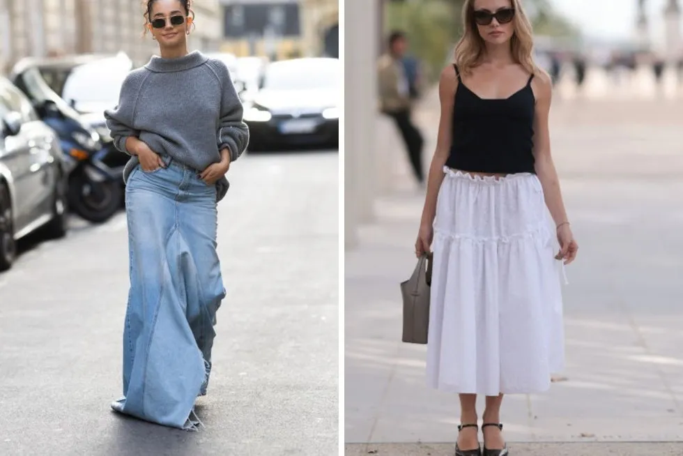 r&oacute;żne stylizacje długa sp&oacute;dnica