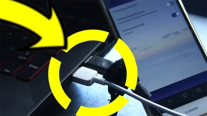 Tethering USB telefon do komputera