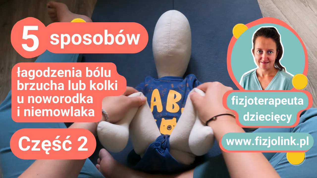 Dziecko z bólem brzucha termofor masaż