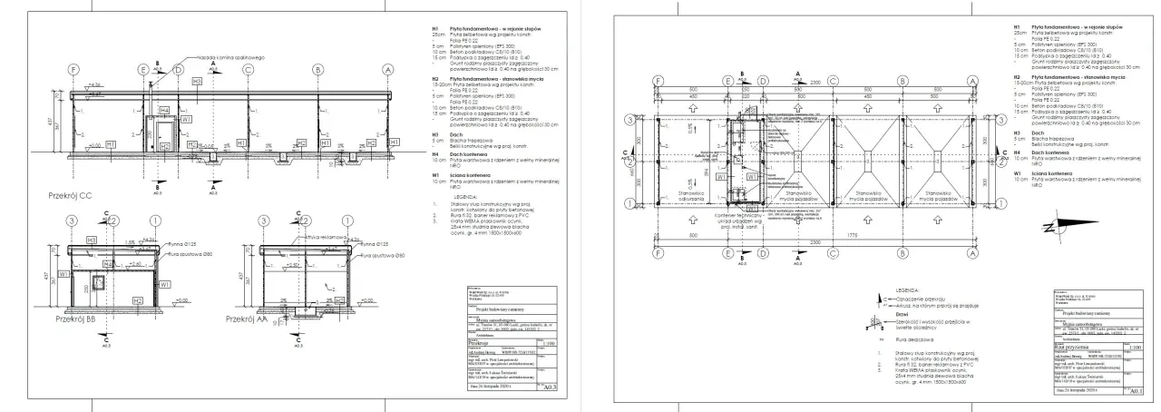 schemat budowy myjni bezdotykowej