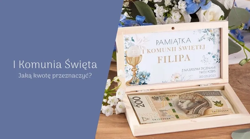 Ile dać na komunię infografika kwoty