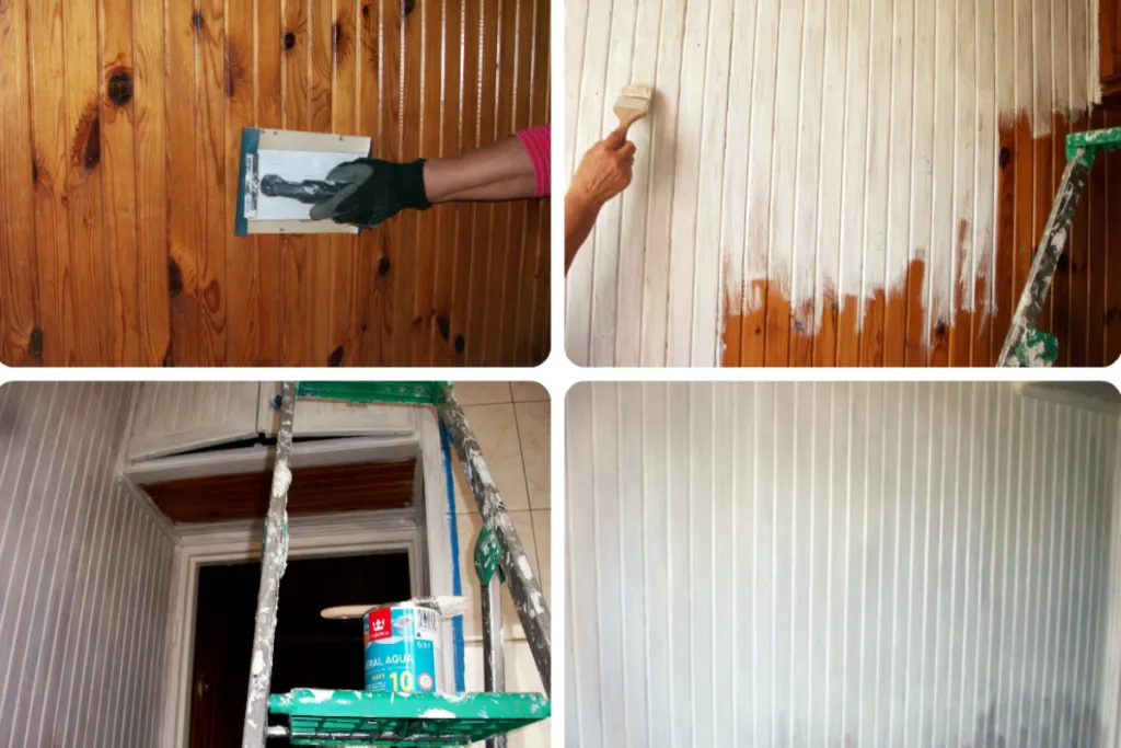 Przykłady boazerii pomalowanej farbą kredową i akrylową