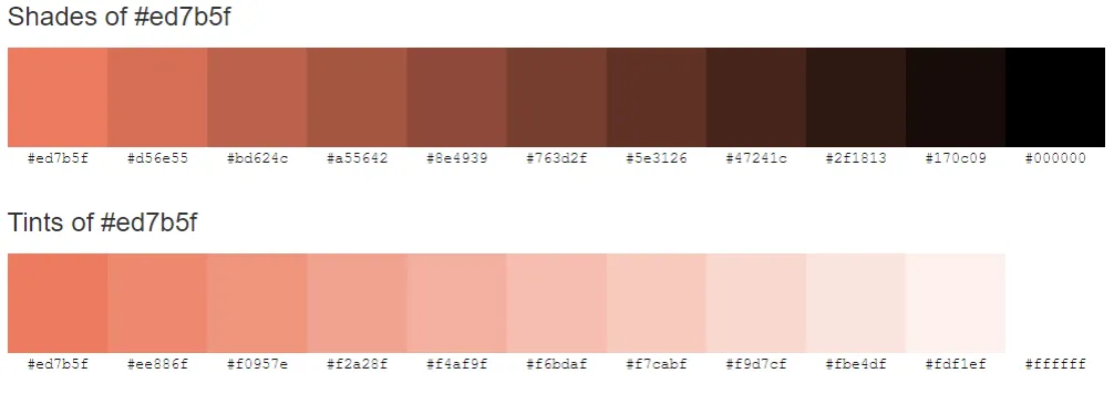 paleta kolorów html css rgb hex