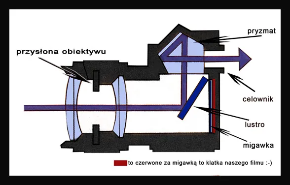 schemat działania lustrzanki