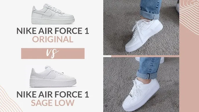 Nike Air Force 1 damskie vs młodzieżowe porównanie