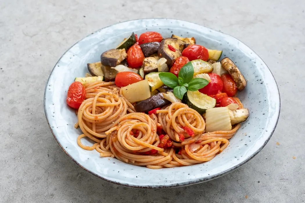 Gesunde Pasta mit viel Gem&uuml;se