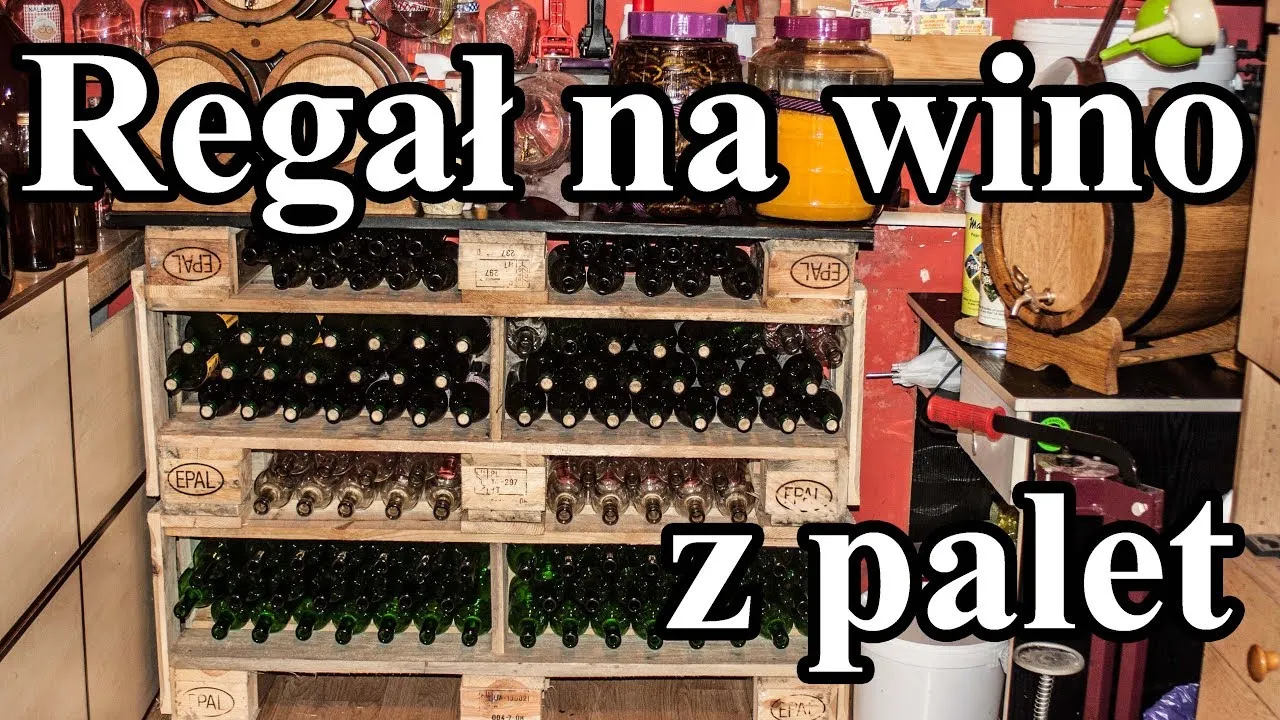 półka na napoje DIY z palet