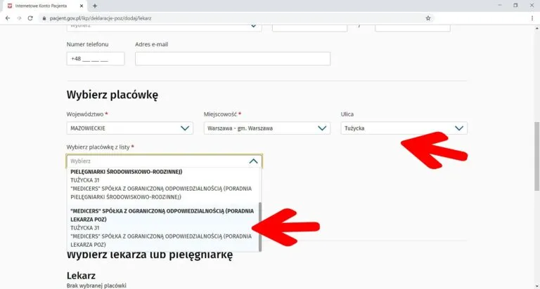 Jak wypełnić deklarację wyboru lekarza POZ - wz&oacute;r formularza