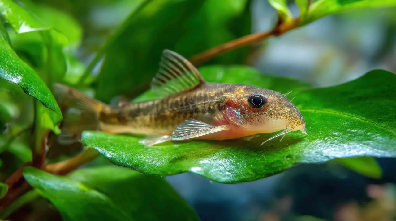 Akwarysta karmiący ryby w akwarium