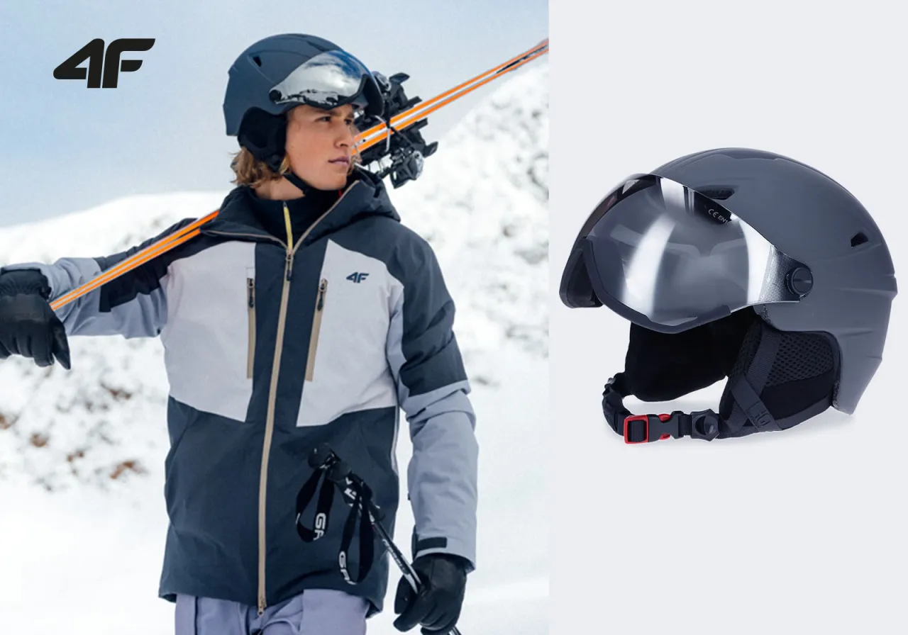 przekrój kasku narciarskiego technologie