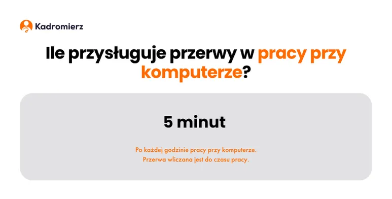 praca przy komputerze przerwy