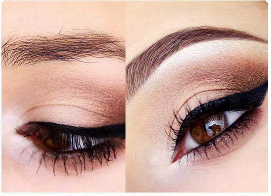 henna brwi brunetka szatynka efekty