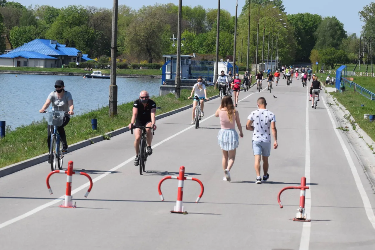 Zalew Zemborzycki Lublin ścieżka rowerowa