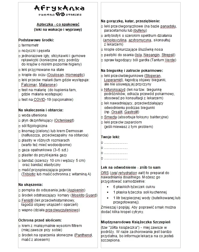 Zdjęcie Jakie leki na urlop? Kluczowe medykamenty, które musisz zabrać
