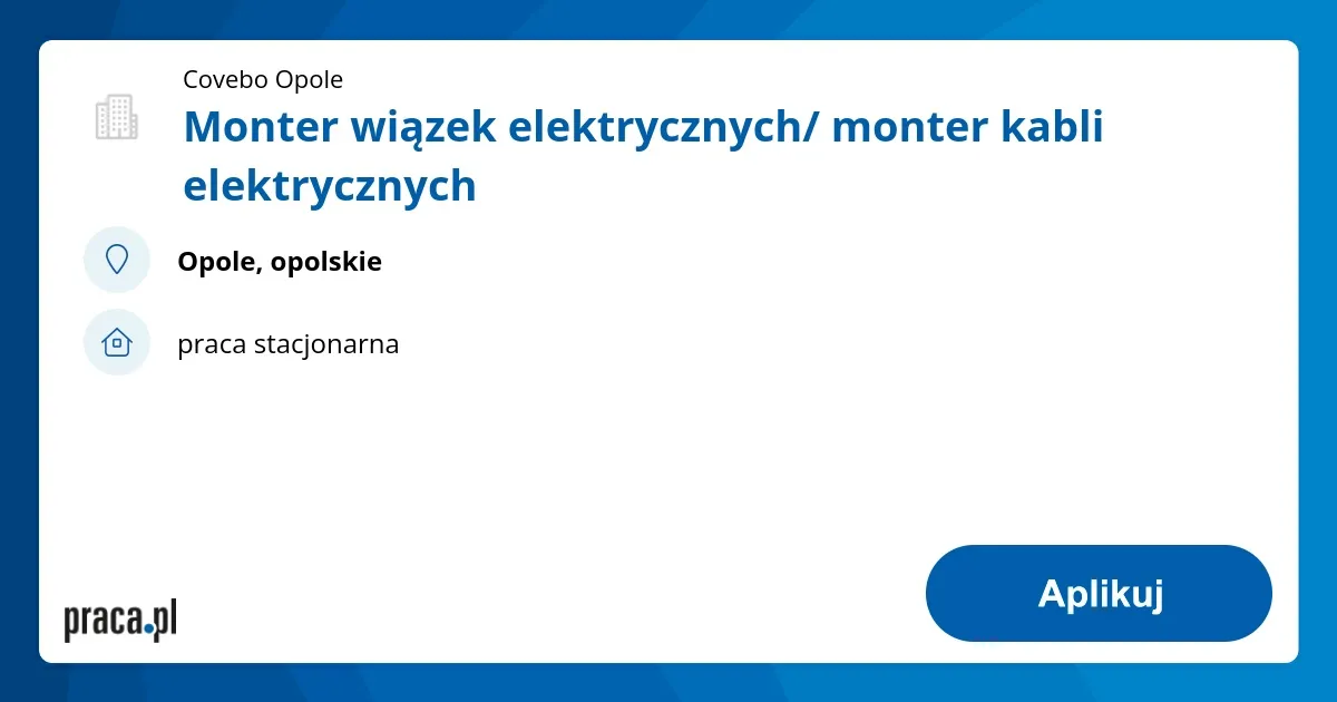 Zdjęcie Praca monter wiązek elektrycznych – atrakcyjne oferty i wymagania
