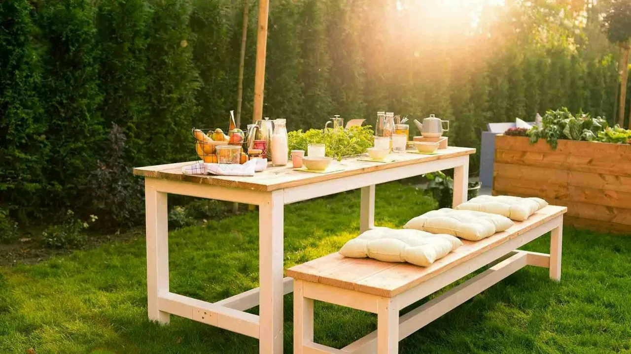 Zdjęcie Jak zrobić st&oacute;ł ogrodowy? Poradnik DIY: trwały i piękny!