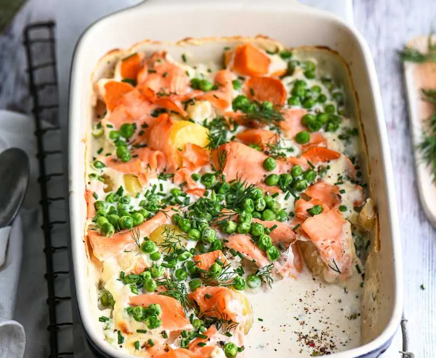 składniki na zapiekankę łososiową