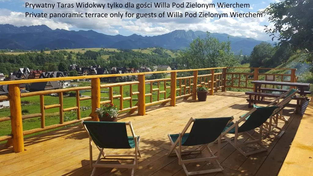 Willa pod Zielonym Wierchem ogród grill sala kominkowa