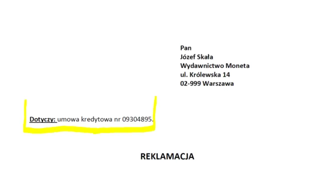 Błąd we wniosku urzędowym