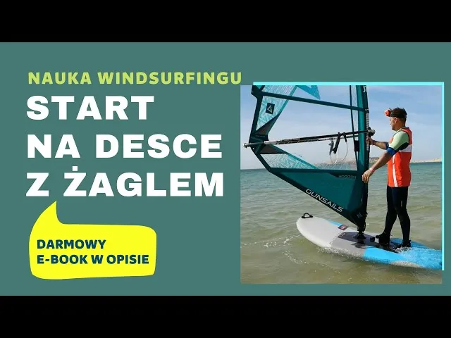 windsurfing dla początkujących, nauka windsurfingu, szczęśliwa osoba na desce