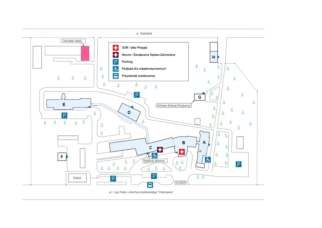 Mapa plac&oacute;wek Nocnej i Świątecznej Opieki Zdrowotnej