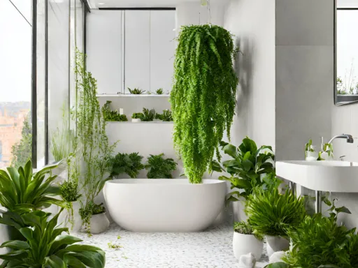 r&oacute;żne kwiaty doniczkowe do łazienki aranżacje