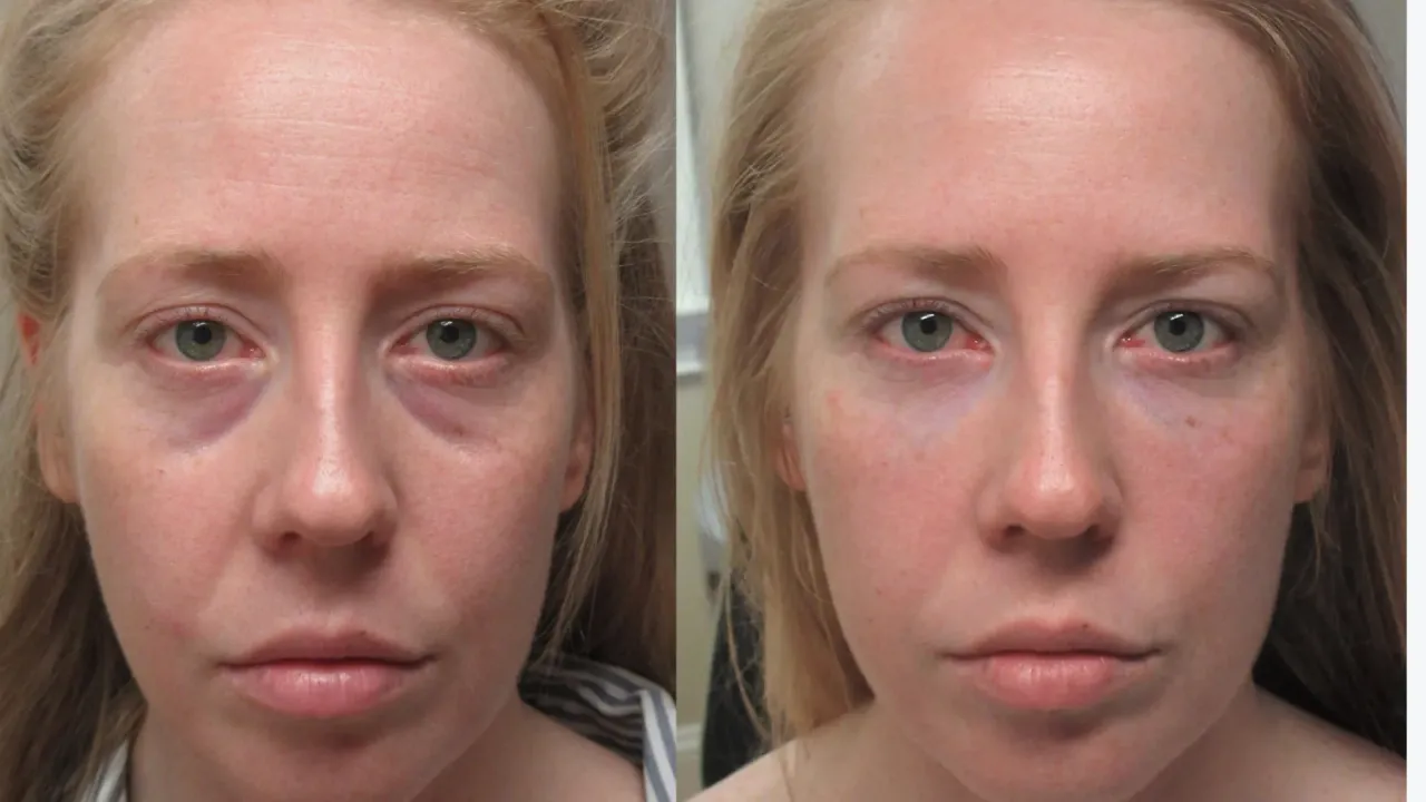 kwas hialuronowy pod oczy efekt przed po