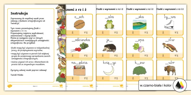 litery ż rz znak zapytania polska ortografia