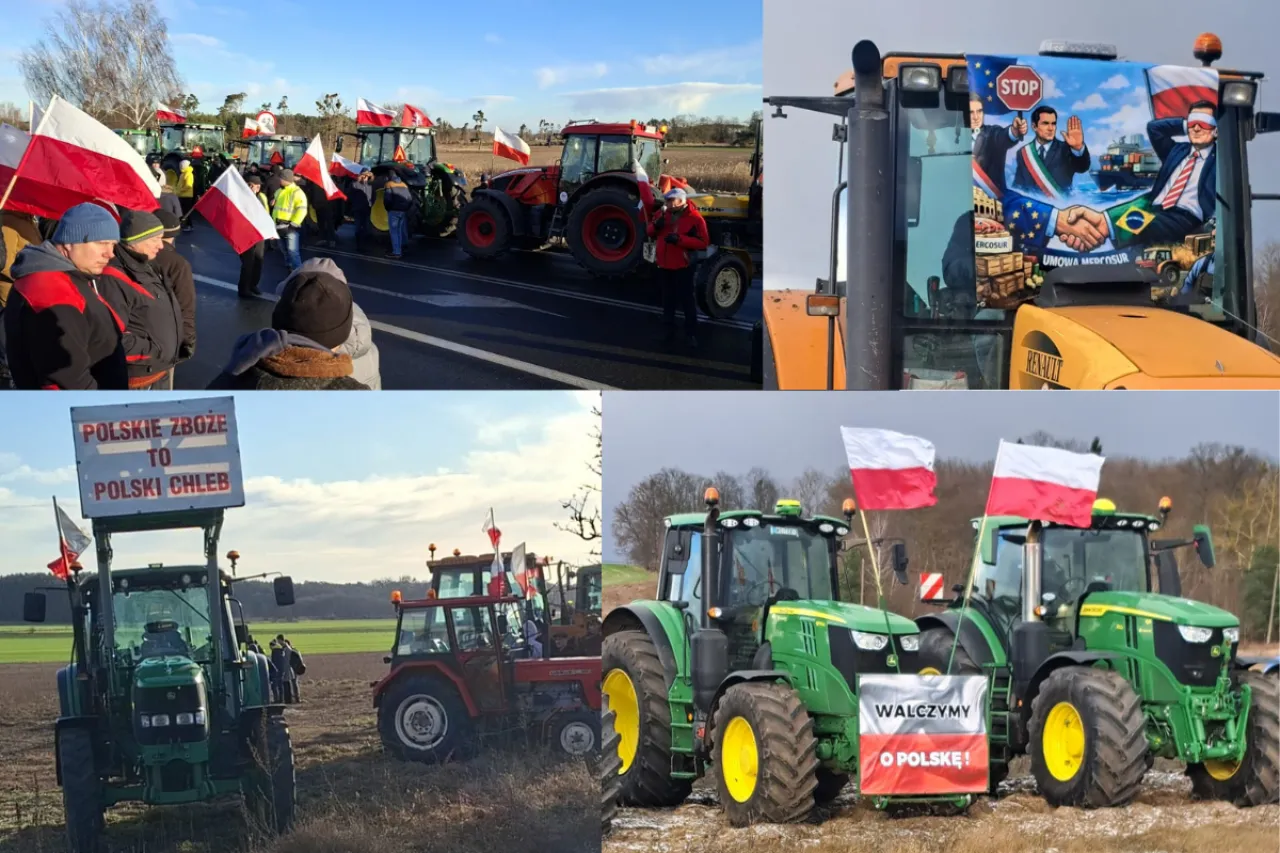 Mapa Europy z zaznaczonymi krajami importu ciągnik&oacute;w