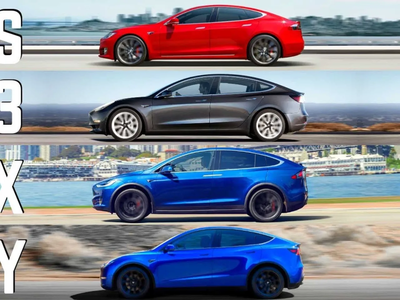 Tesla Model 3 Model Y Model S Model X Cybertruck