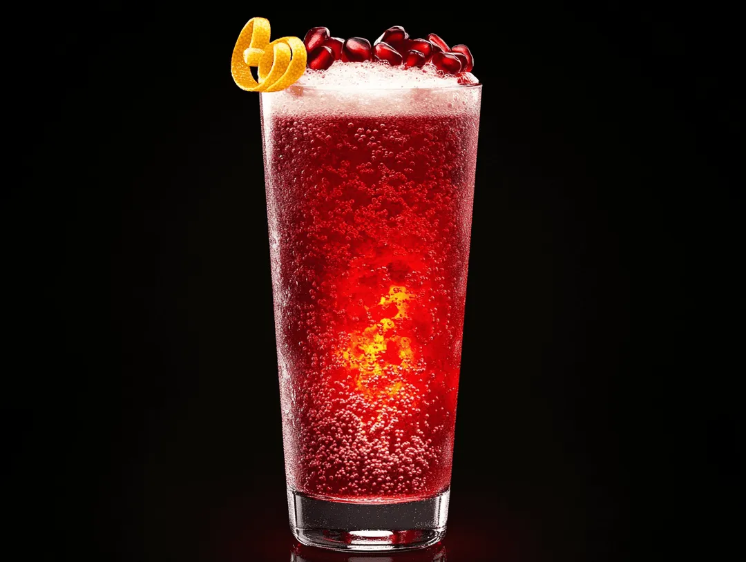 kolorowe mocktaile z granatem