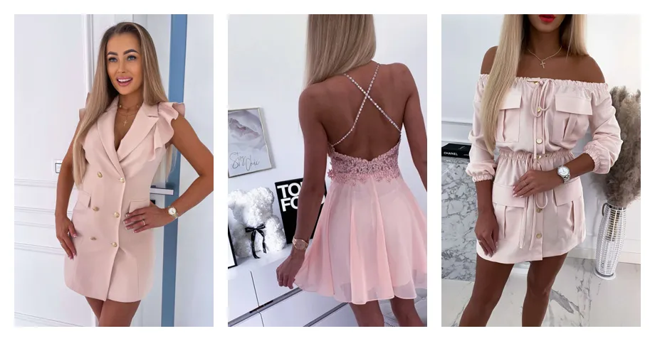 Pudrowy róż stylizacje na wesele praca codziennie