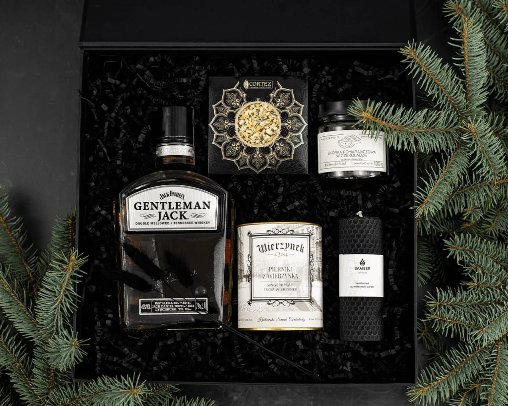 eleganckie butelki whisky na prezent