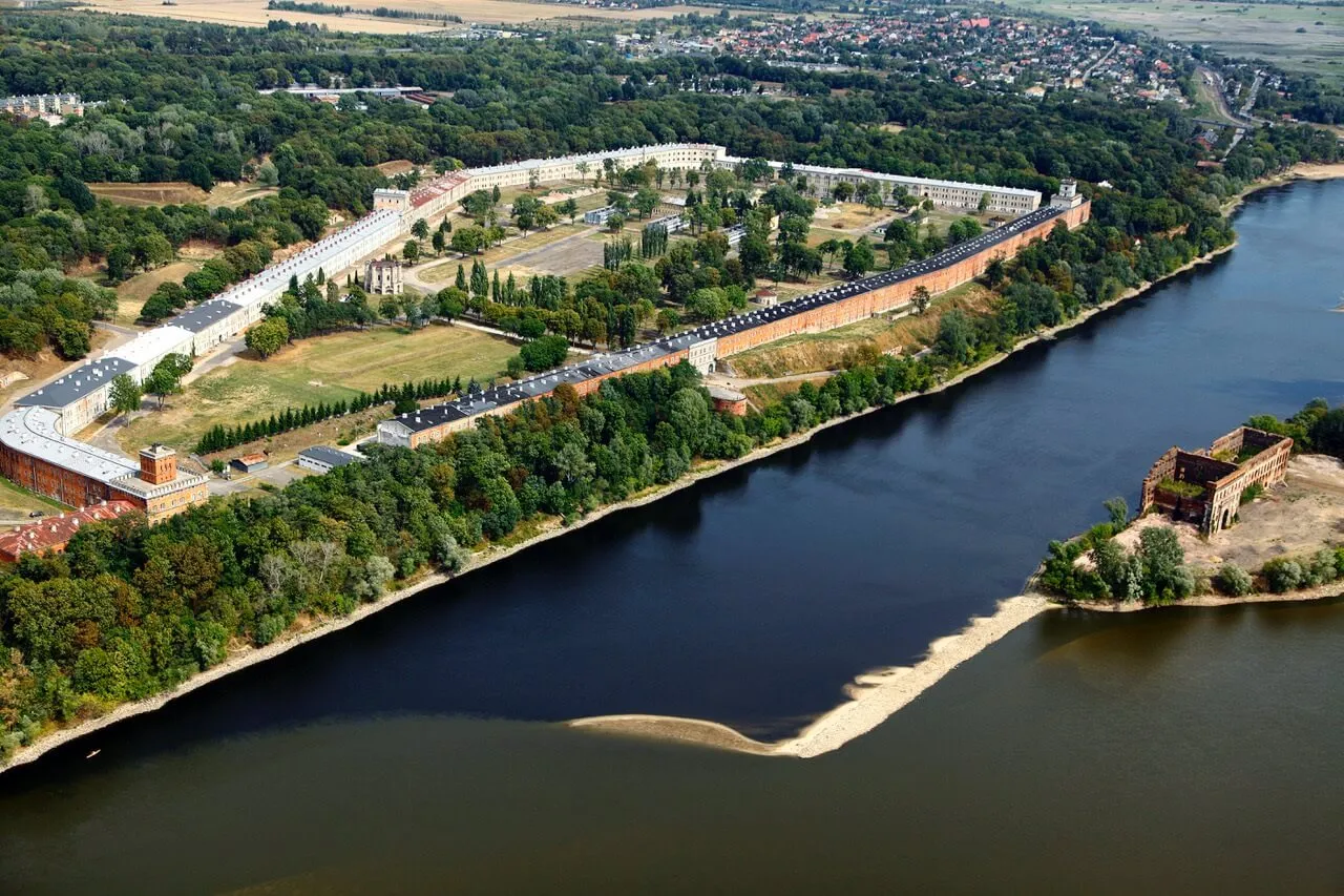 Twierdza Modlin z lotu ptaka