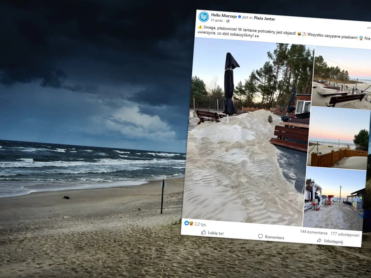 Bezpieczne punkty widokowe sztorm Bałtyk