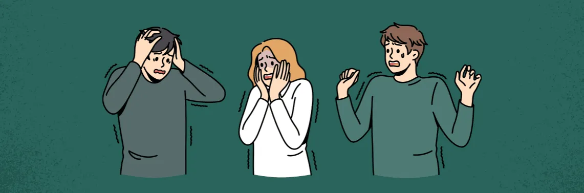 Osoba odczuwająca silny lęk i niepokój