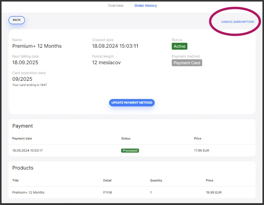 różnica anulowanie subskrypcji vs usunięcie konta