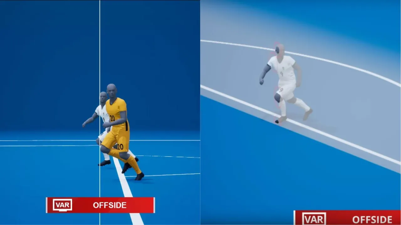 VAR spalony wirtualne linie