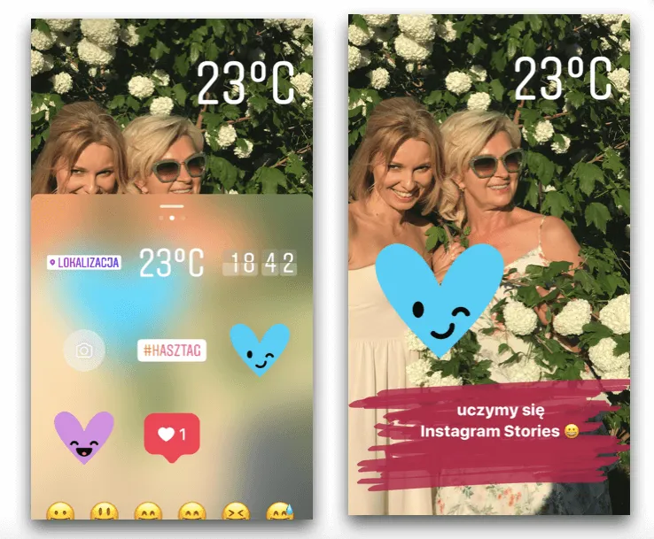zdjęcia instagram tło przed i po