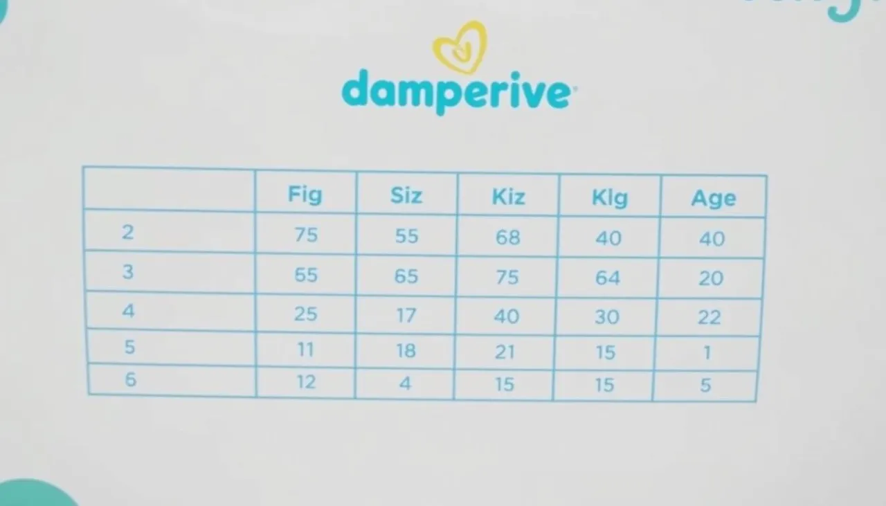 Tabela rozmiarów Pampers