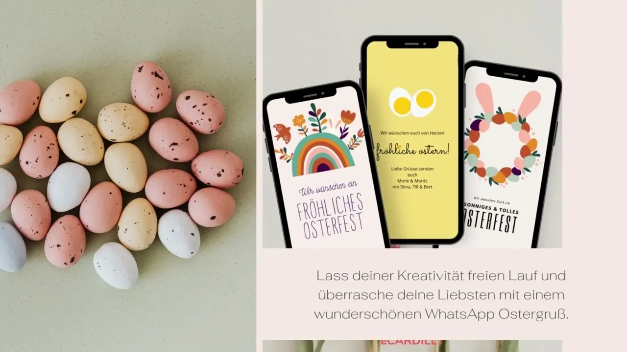 Moderne Osterbotschaft Smartphone